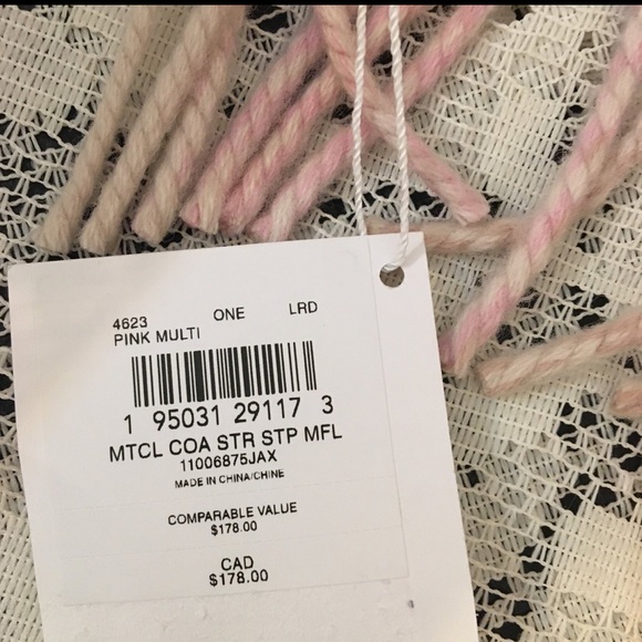 Coach Stars Striped Print Muffler Scarf - Picture 8 of 10